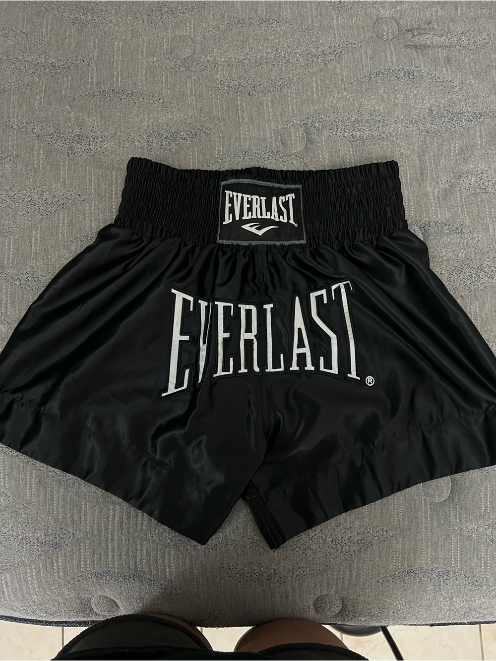 Everlast Black Women's Athletic Satin Shorts with White Logo